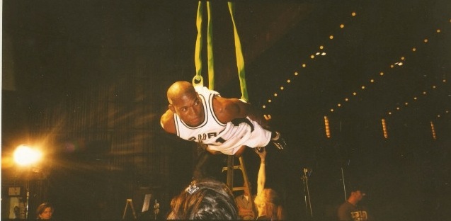 NBA player flying